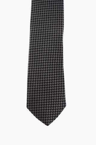 CC COLLECTION Pin Checked Skinny Tie