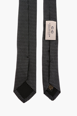 CC COLLECTION Pin Checked Skinny Tie