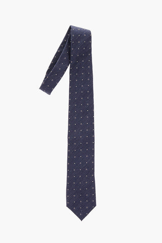 Silk and Linen Embroidered Tie