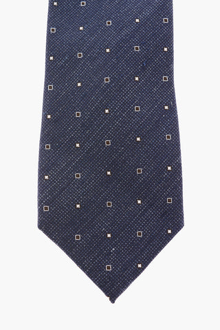 Silk and Linen Embroidered Tie