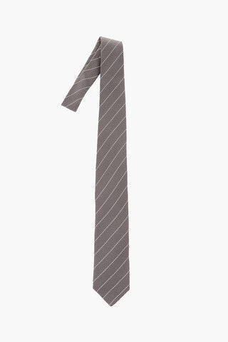 Silk Diagonal Striped Tie 