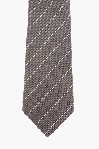 Silk Diagonal Striped Tie 