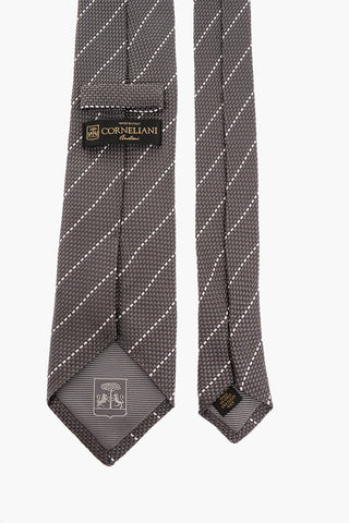 Silk Diagonal Striped Tie 