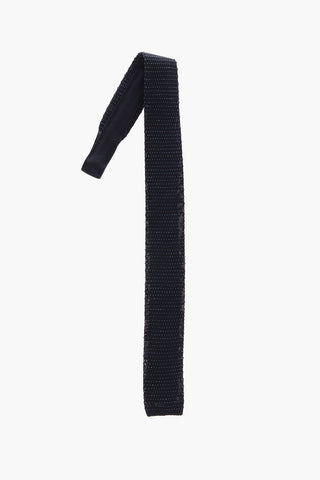 Striped Silk and Linen Crochet Tie