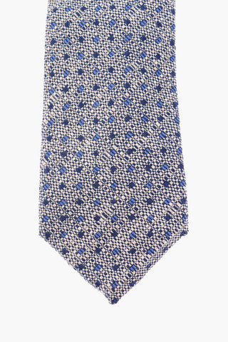 Embroidered Polka Dot Tie