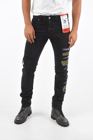 Slim Fit Jeans D-KRAS with Pacthes