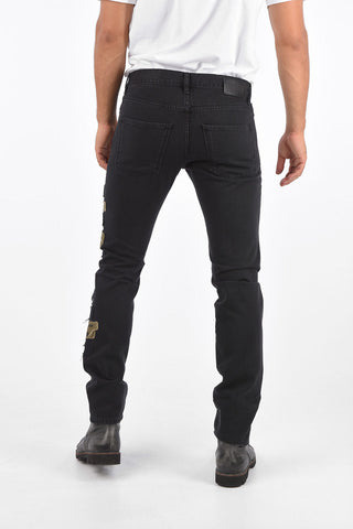 Slim Fit Jeans D-KRAS with Pacthes