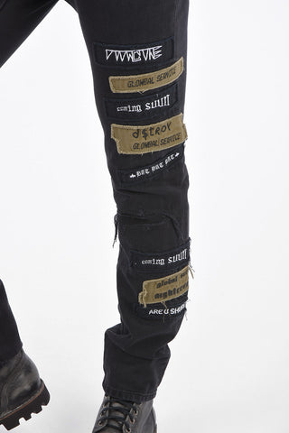 Slim Fit Jeans D-KRAS with Pacthes