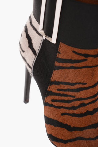 11cm ponyskin Point Toe Ankle Boots