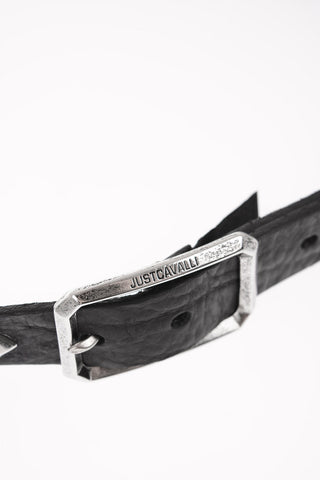 25mm leather belt with studs