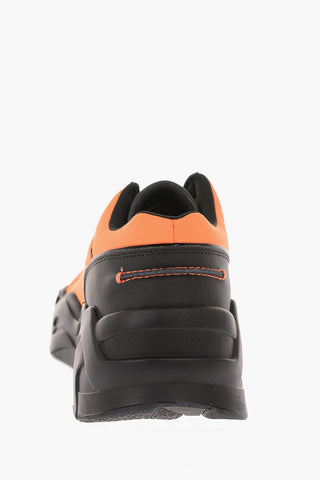 leather and fabric P1THON sneakers