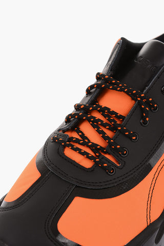 leather and fabric P1THON sneakers