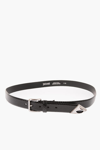30mm reptile printed leather belt