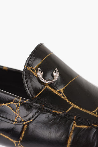 Printed Leather Loafers