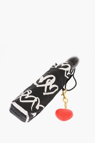 BOUTIQUE Printed Hearts Open Close Umbrella