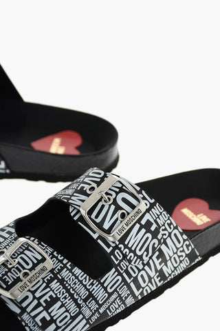 LOVE Printed Leather Sandal