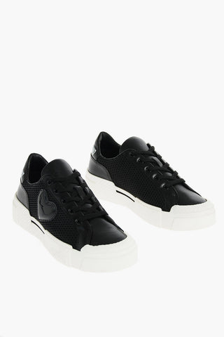 LOVE Fabric and Leather Sneakers