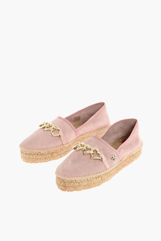 LOVE Suede Leather Espadrillas