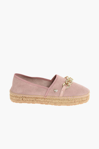LOVE Suede Leather Espadrillas