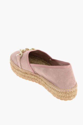 LOVE Suede Leather Espadrillas