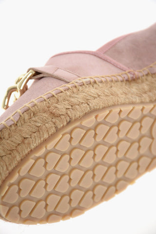 LOVE Suede Leather Espadrillas
