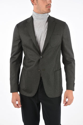 ZZEGNA Wool Single Breasted Blazer
