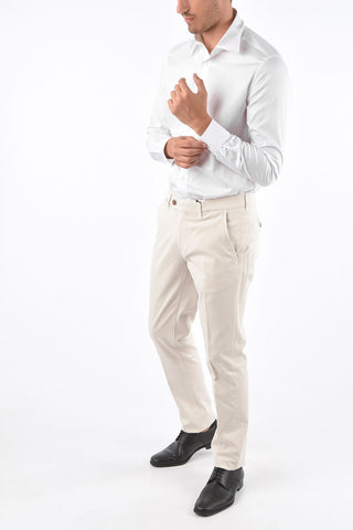 Pantaloni in Cotone Stretch M ALGA 426 con Passanti 
