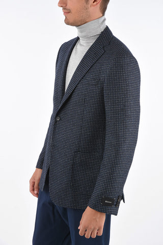 ZZEGNA Blazer Monopetto in Lana e Cashmere
