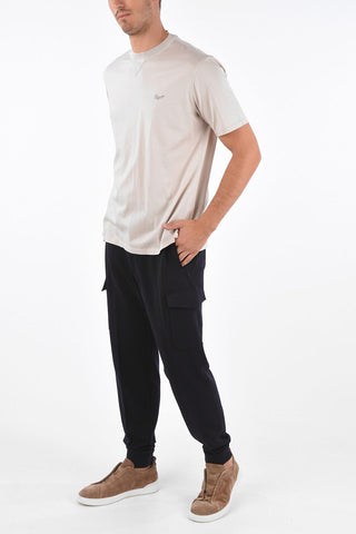 EZ LUXURY Cotton Embroidered Logo T-Shirt
