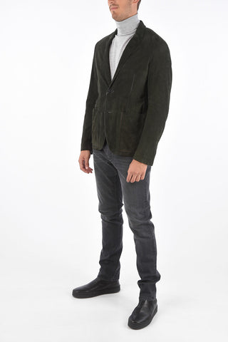 EZ LUXURY Suede Leather Blazer