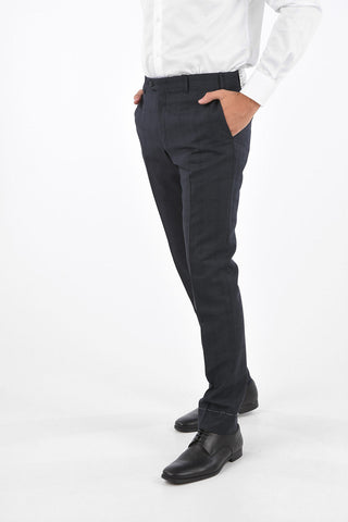 Virgin Wool and Cashmere ACADEMY District Check Pants