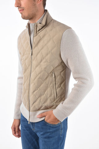 EZ LUXURY Leather and Cashmere Jacket