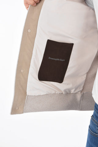 EZ LUXURY Leather and Cashmere Jacket