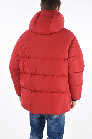 Down Jacket with Removable Hood