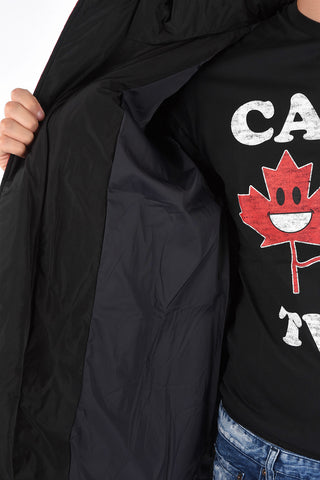 Down Jacket with Removable Hood