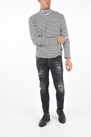 Striped NEW HETERO GUY FIT Turtleneck T-shirt