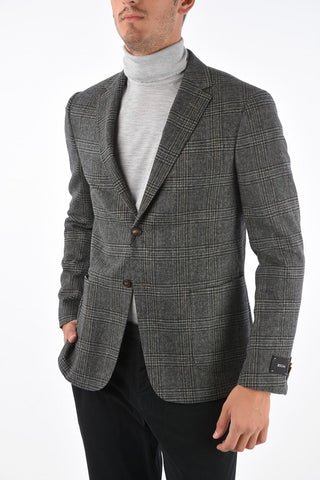 ZZEGNA Single Breasted Tartan Blazer