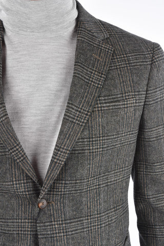 ZZEGNA Single Breasted Tartan Blazer