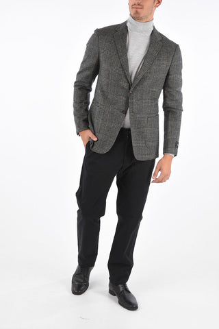 ZZEGNA Single Breasted Tartan Blazer