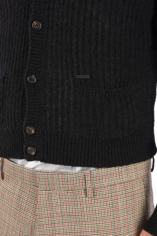 Cardigan Crochet a Due Tasche 