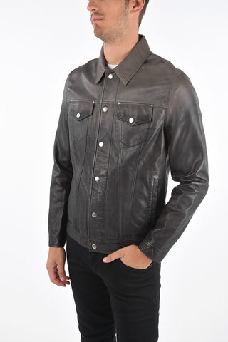 Leather L-NHILL Overshirt