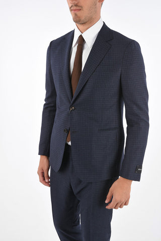 ZZEGNA Wool Checked Suit 8R