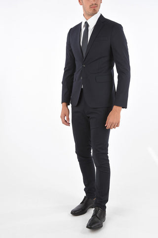 Stretch Virgin Wool Notch Lapel Suit
