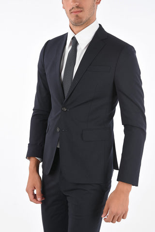 Stretch Virgin Wool Notch Lapel Suit