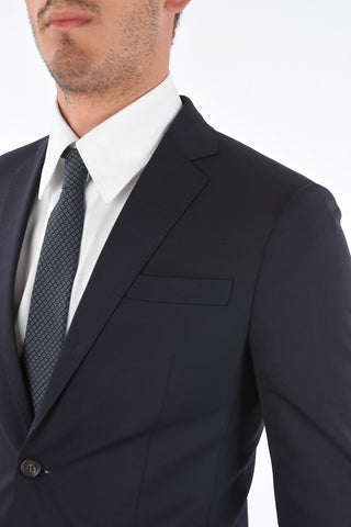 Stretch Virgin Wool Notch Lapel Suit