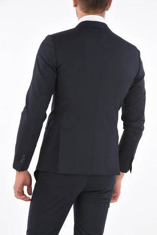 Stretch Virgin Wool Notch Lapel Suit