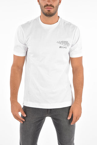 ZZEGNA Logo Printed Crew-Neck T-Shirt