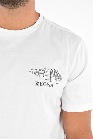 ZZEGNA Logo Printed Crew-Neck T-Shirt