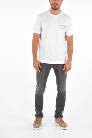ZZEGNA Logo Printed Crew-Neck T-Shirt