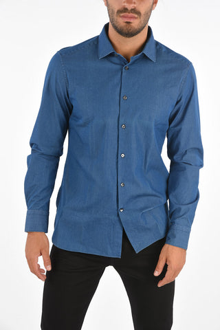 EZ TAILORING Camicia Collo Italiano in Cotone